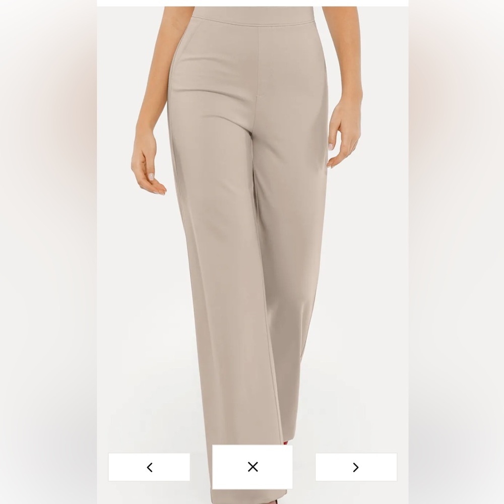 NWT Popilush Wide Leg High-Rise Pants in Beige Size S - Picture 4 of 13